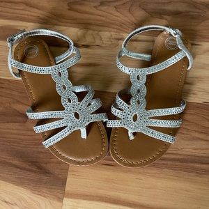 Girls Size 1 Jeweled Sandals